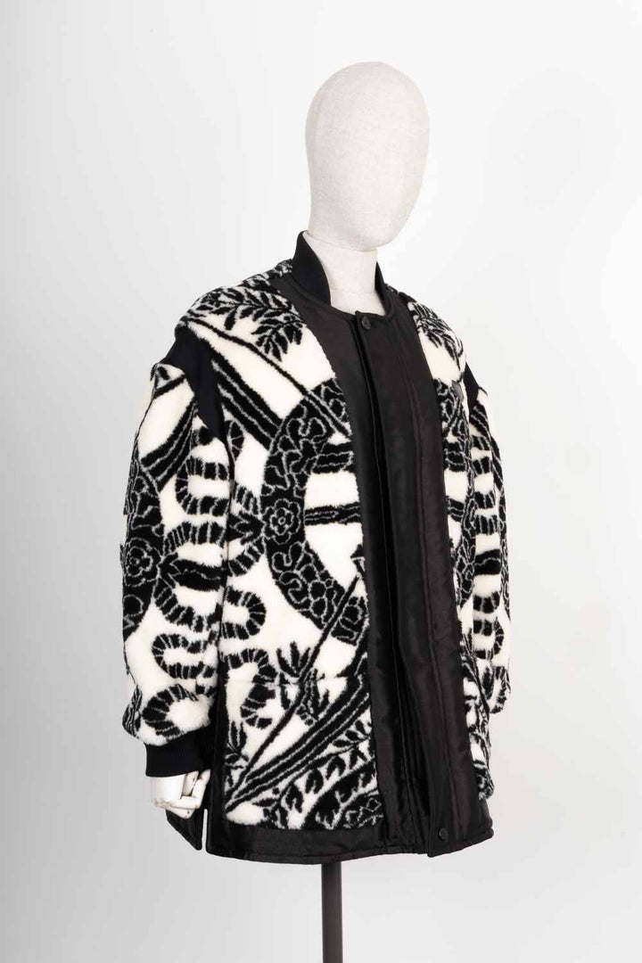 LOUIS VUITTON x Fornasetti Jacquard Fleece Jacket Black & White