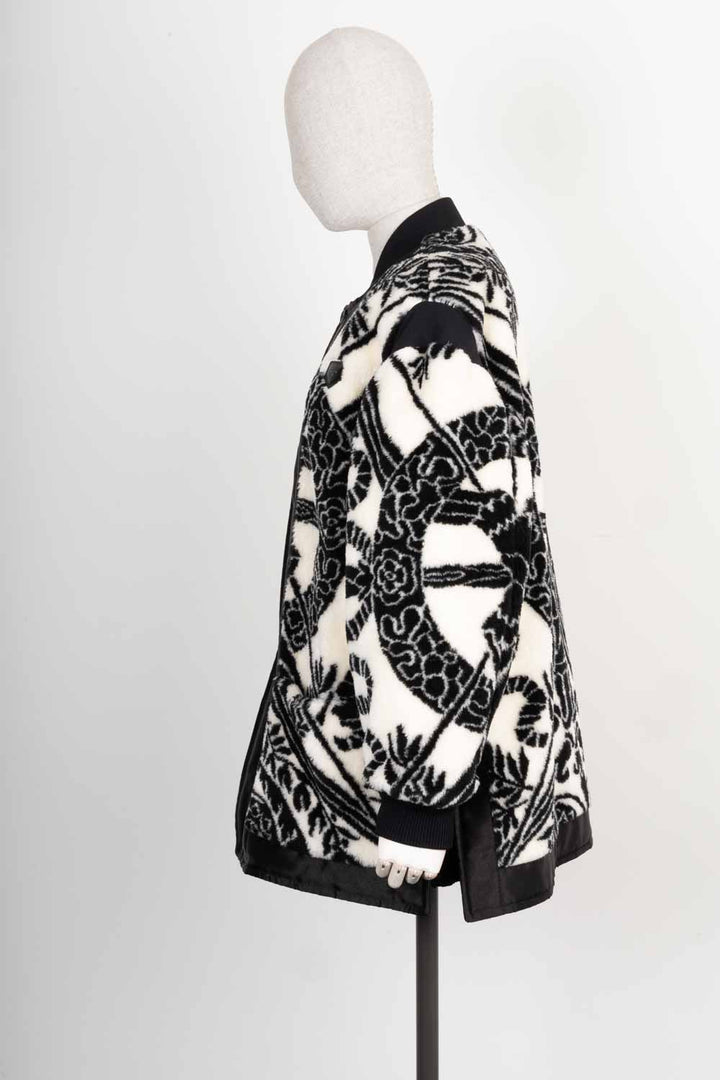 LOUIS VUITTON x Fornasetti Jacquard Fleece Jacket Black & White