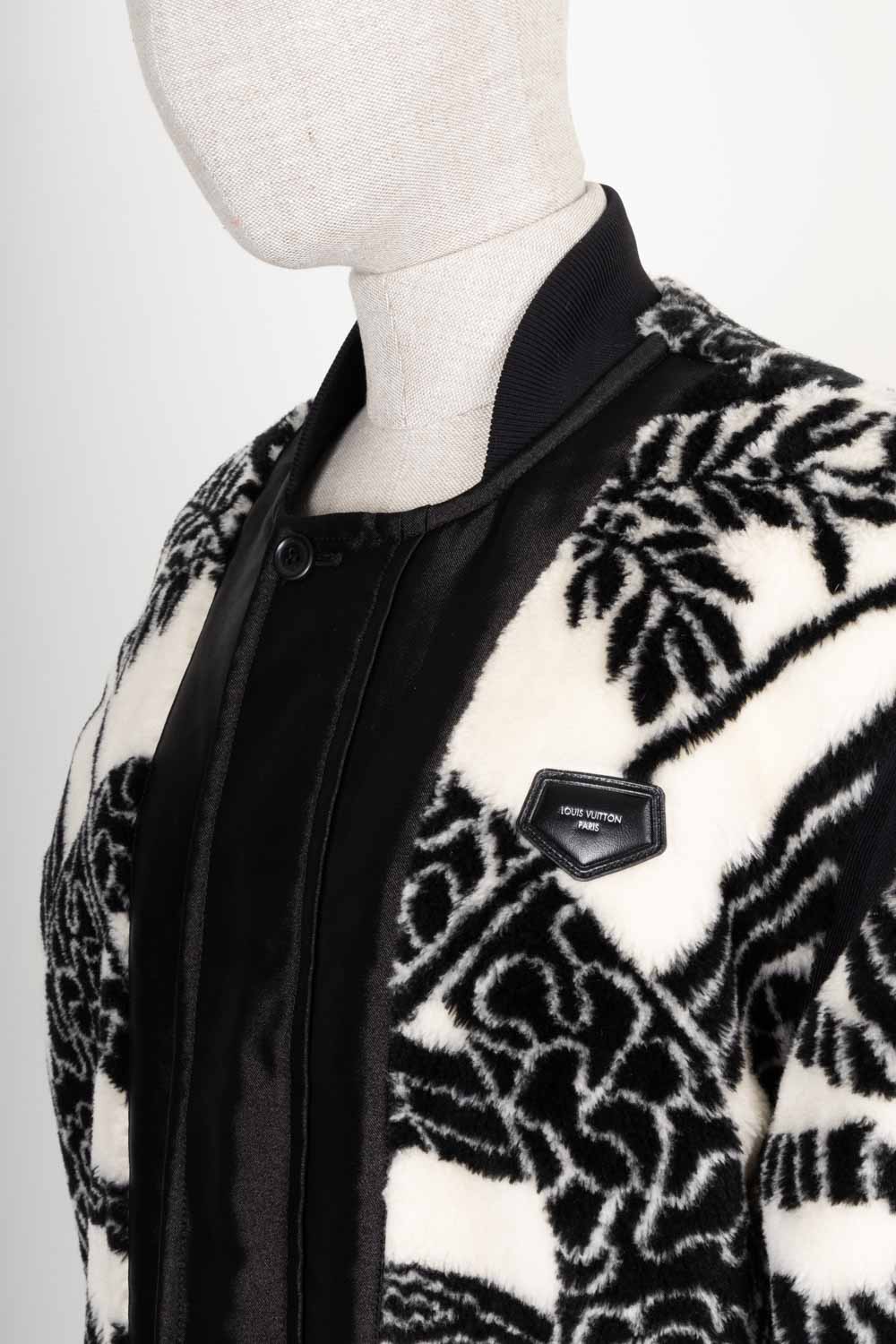 LOUIS VUITTON x Fornasetti Jacquard Fleece Jacket Black & White