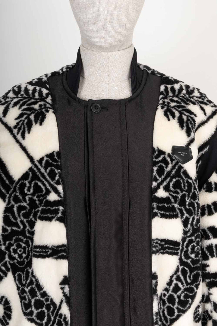 LOUIS VUITTON x Fornasetti Jacquard Fleece Jacket Black & White