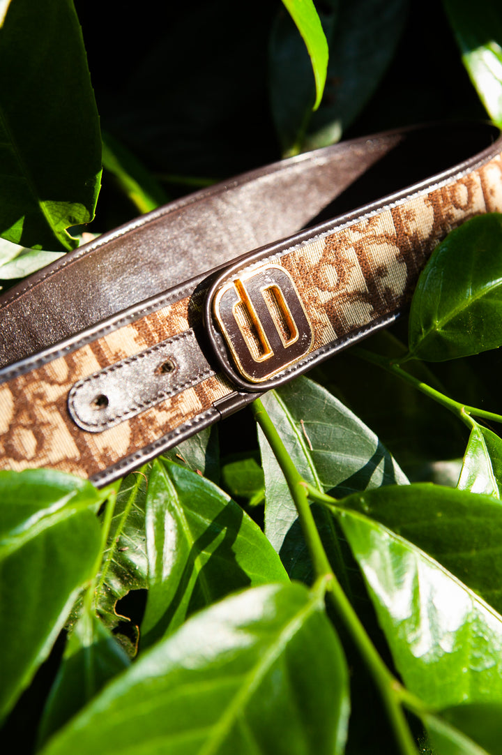 CHRISTIAN DIOR Vintage Belt Oblique Brown