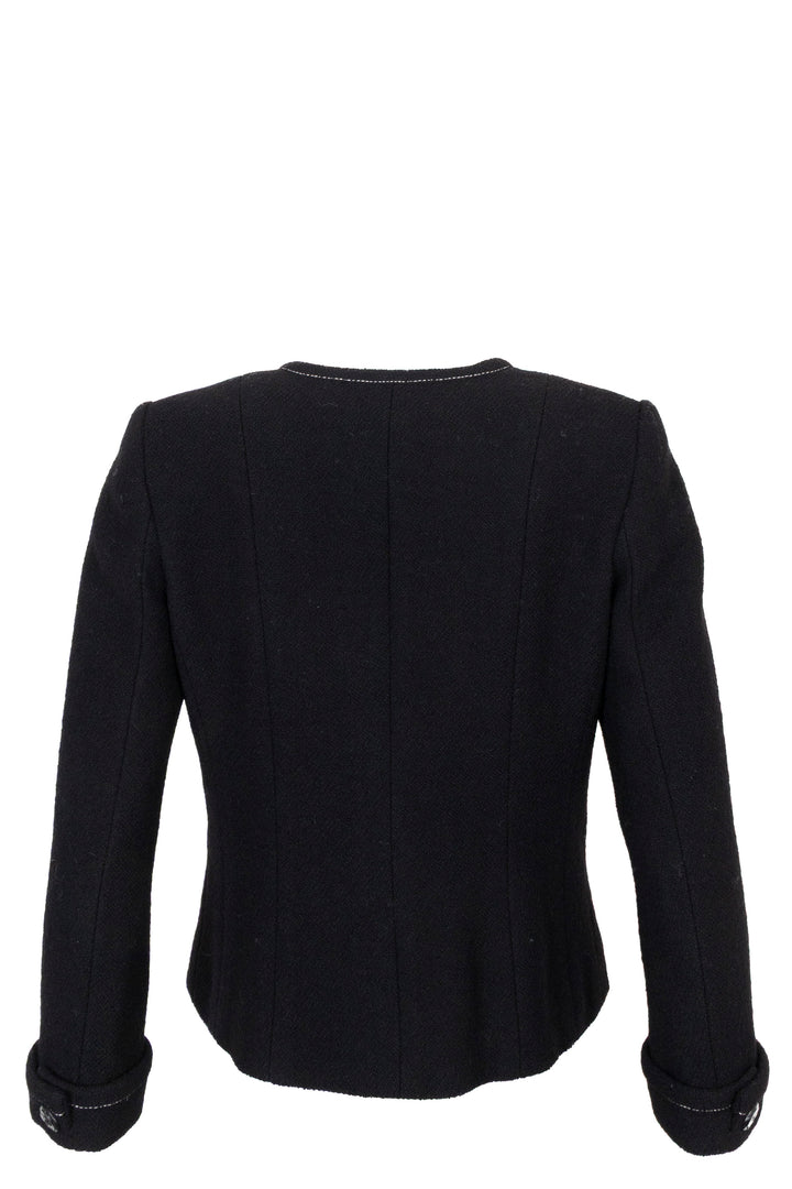 Veste CHANEL Camélia à boutons noire
