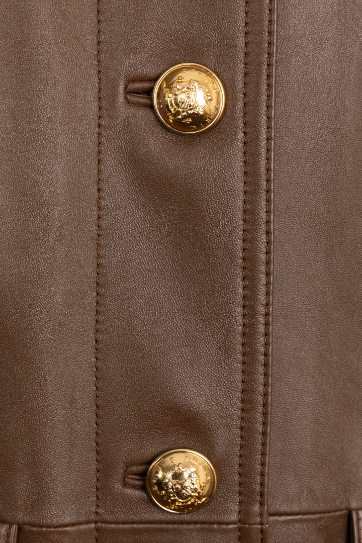 Veste CELINE en cuir marron