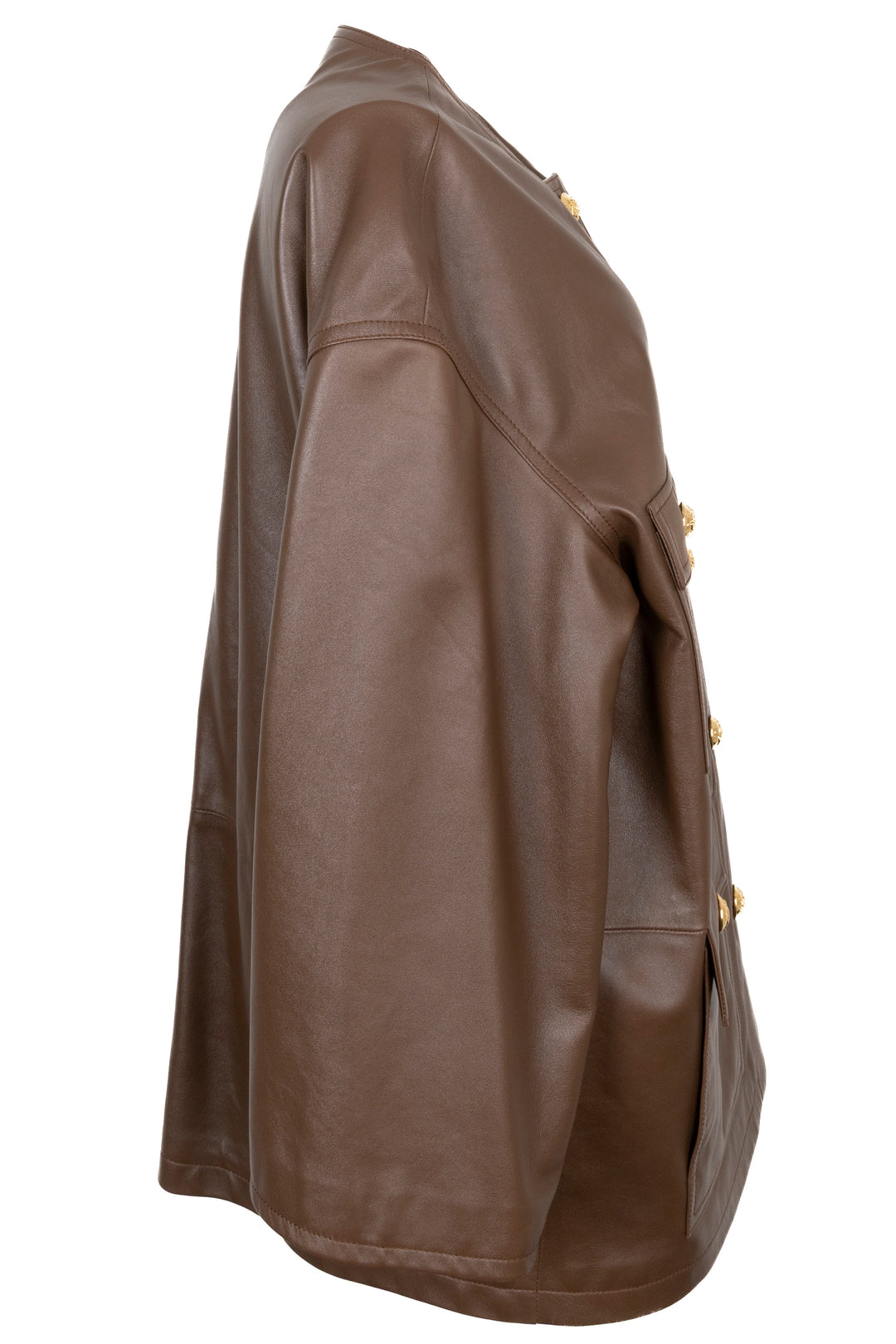 Veste CELINE en cuir marron