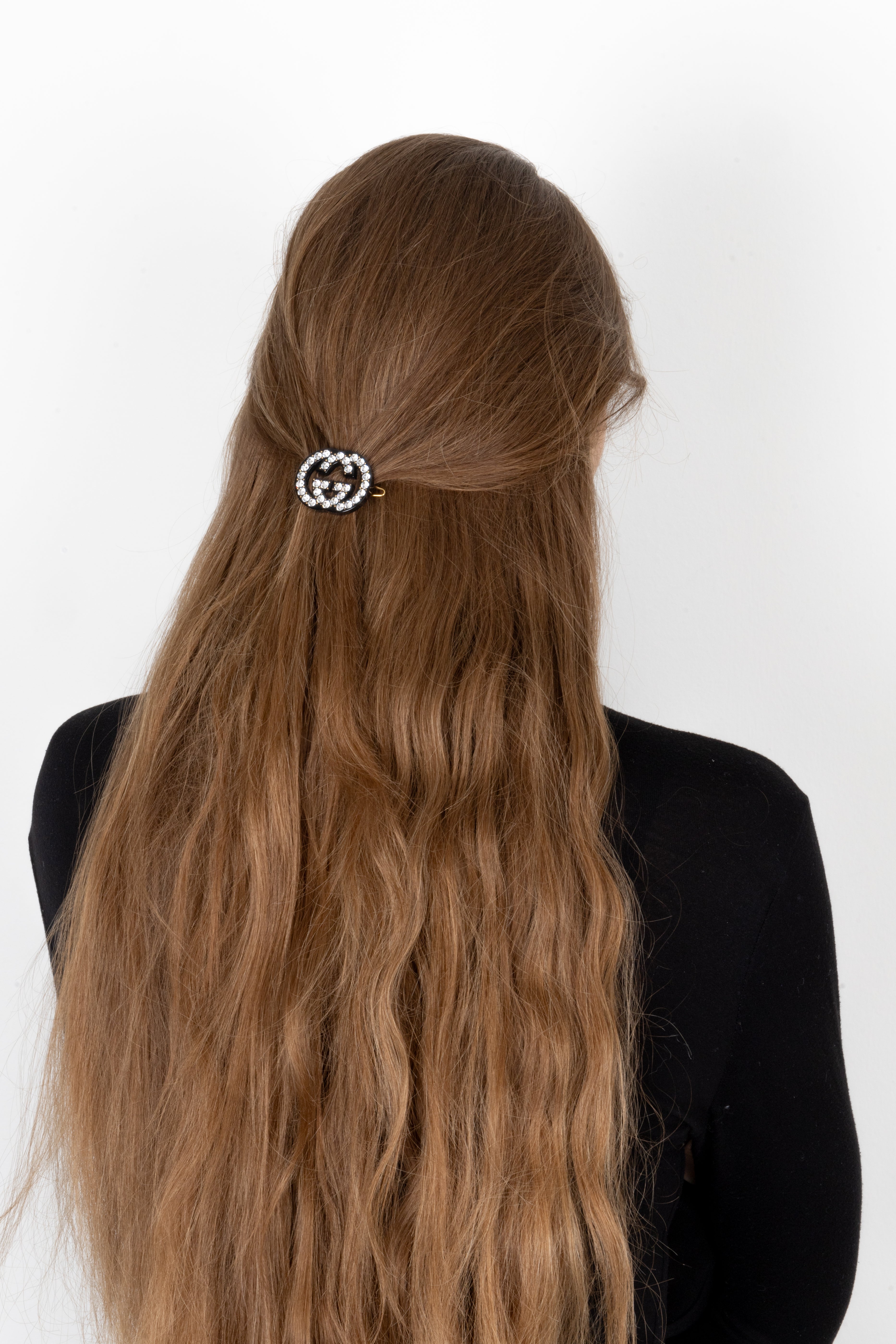 GUCCI GG Hairclip Black Crystals – REAWAKE