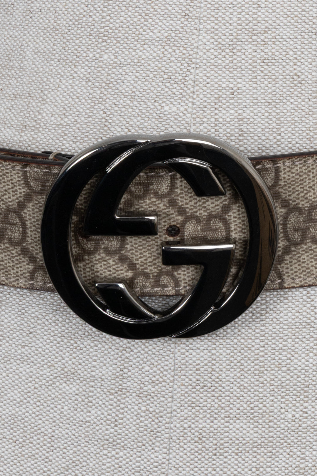 GUCCI Interlocking GG Belt Supreme Canvas Brown