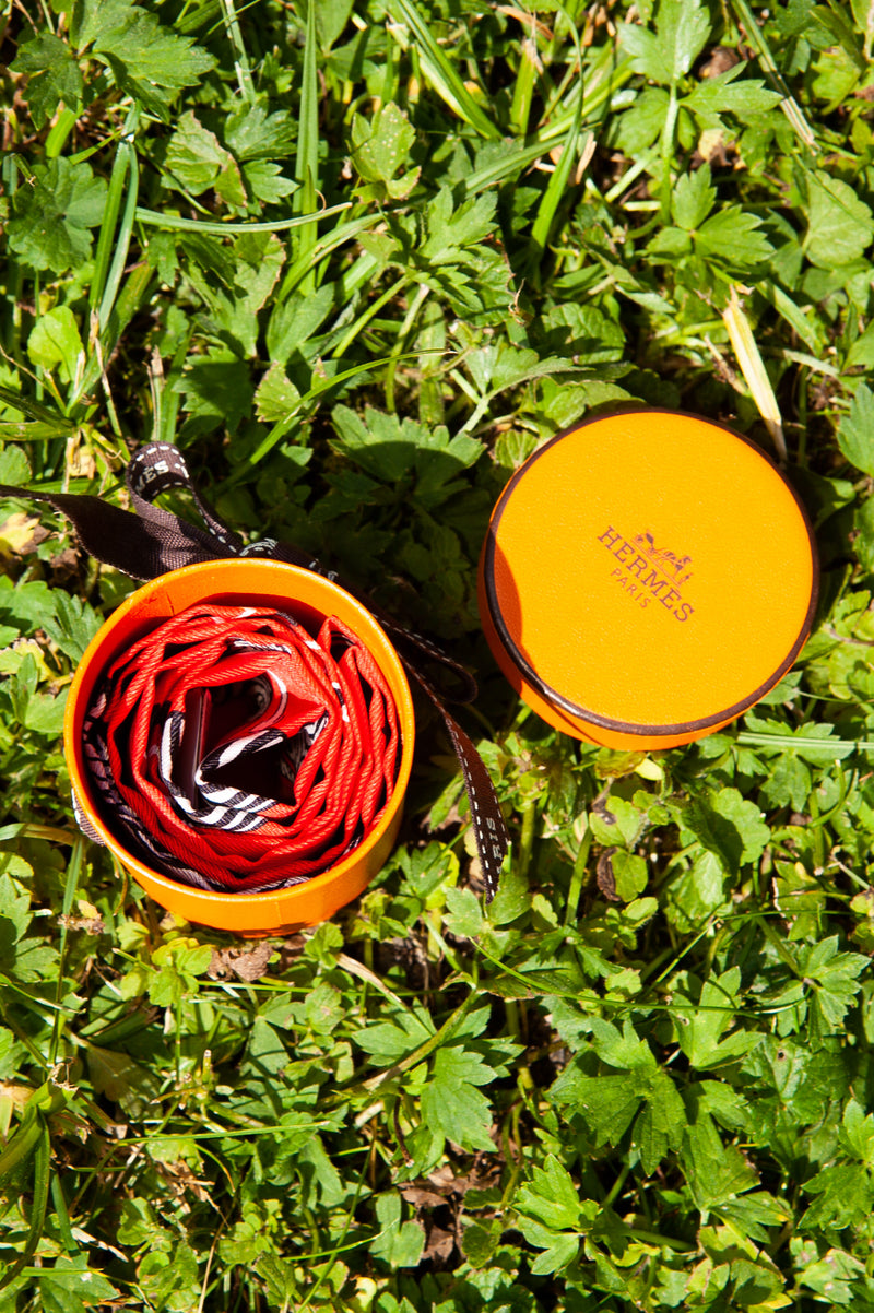 HERMÈS Les Zebres Twilly Red