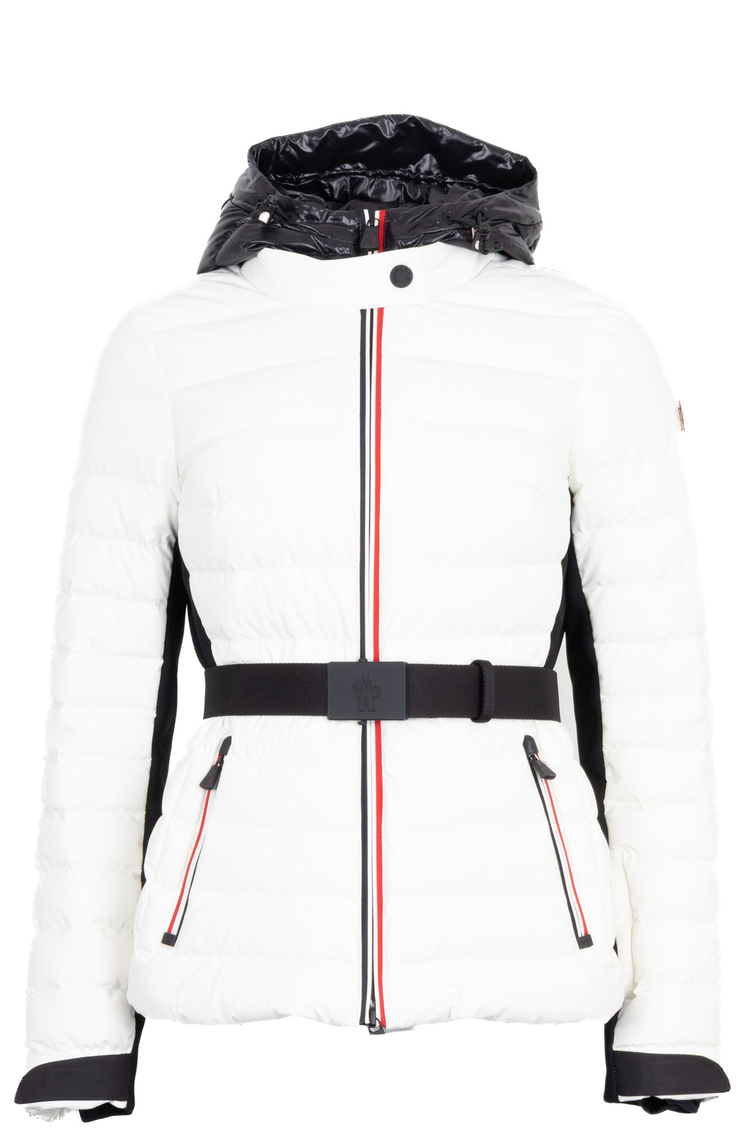 Doudoune de ski ceinturée Moncler Grenoble Bruche blanc cassé