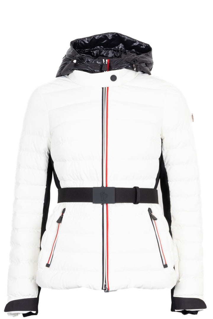 Doudoune de ski ceinturée Moncler Grenoble Bruche blanc cassé