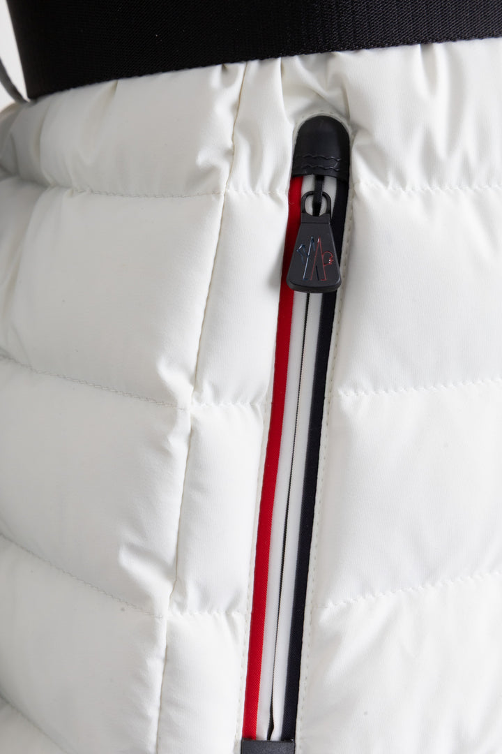 Doudoune de ski ceinturée Moncler Grenoble Bruche blanc cassé