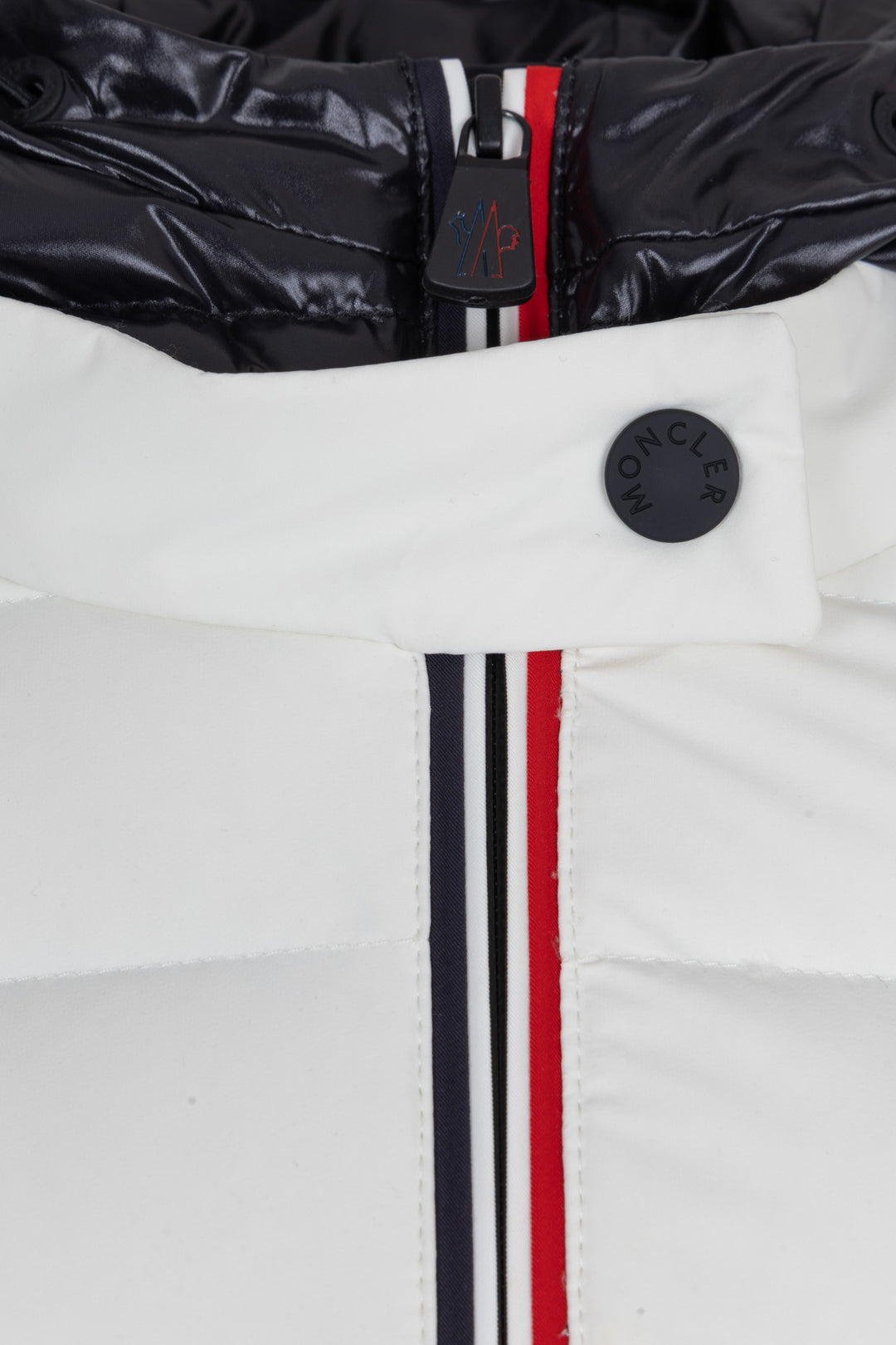 Doudoune de ski ceinturée Moncler Grenoble Bruche blanc cassé