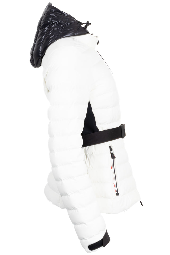 Doudoune de ski ceinturée Moncler Grenoble Bruche blanc cassé