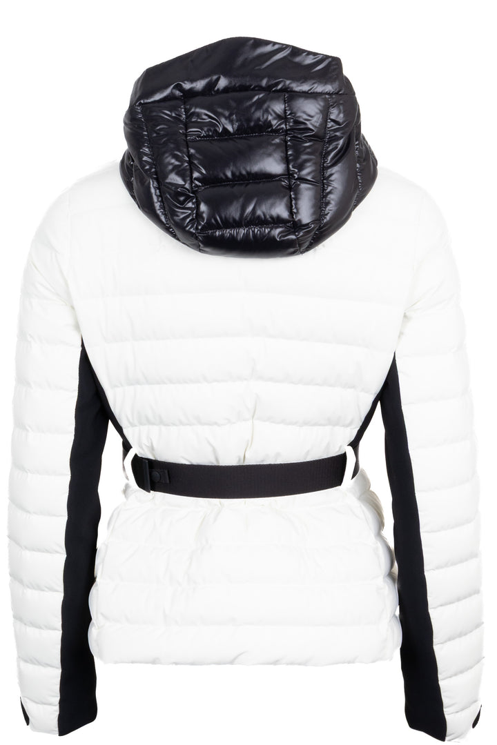 Doudoune de ski ceinturée Moncler Grenoble Bruche blanc cassé