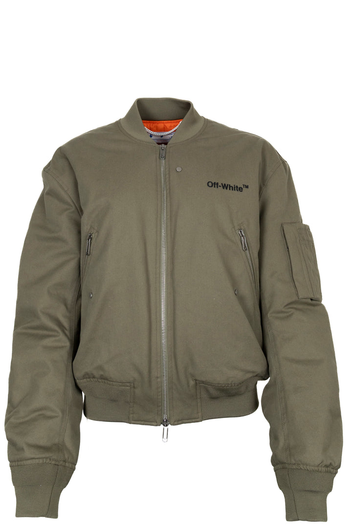 OFF-WHITE Seasonal Bomber Jacket Cotton Green