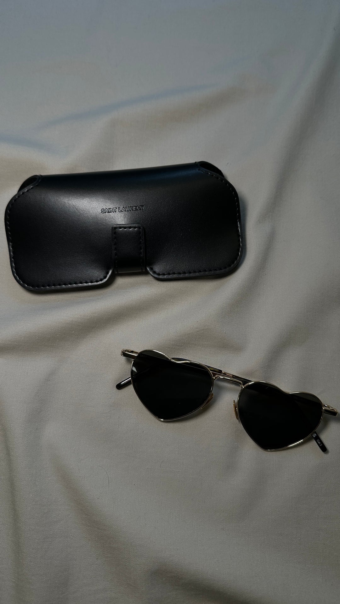 SAINT LAURENT SL301 Loulou Heart Sunglasses Gold