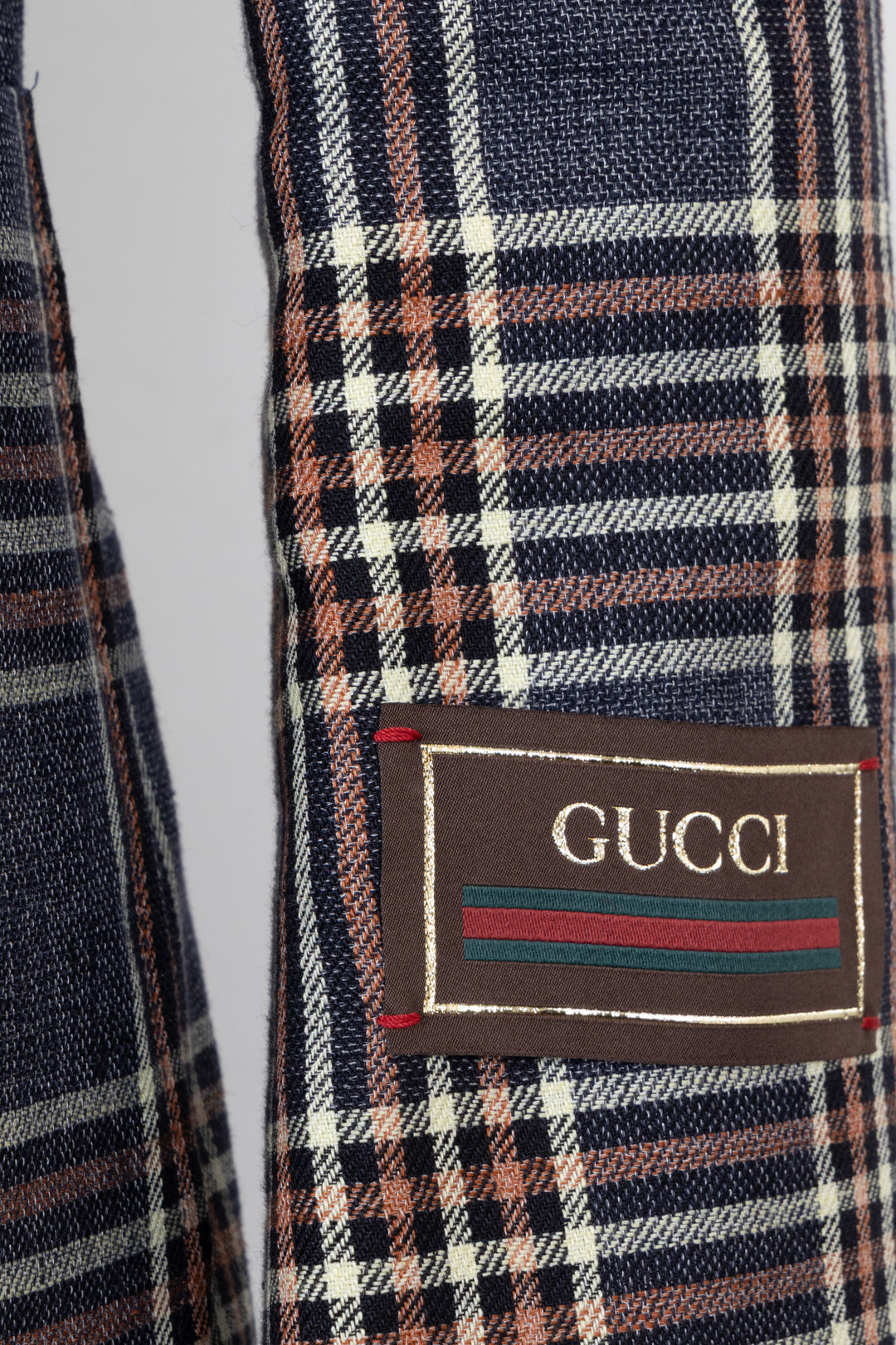 GUCCI Veste blazer à carreaux 2022 en lin violet