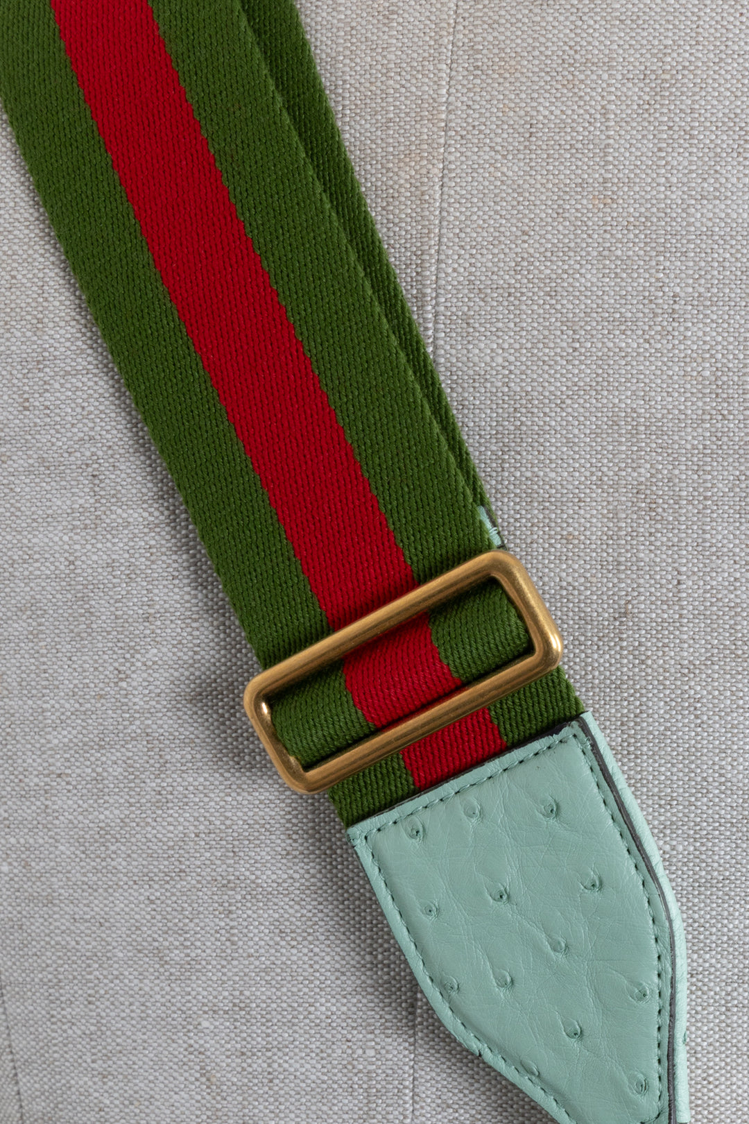 GUCCI Diana Mini Tote Bag Ostrich Turquoise