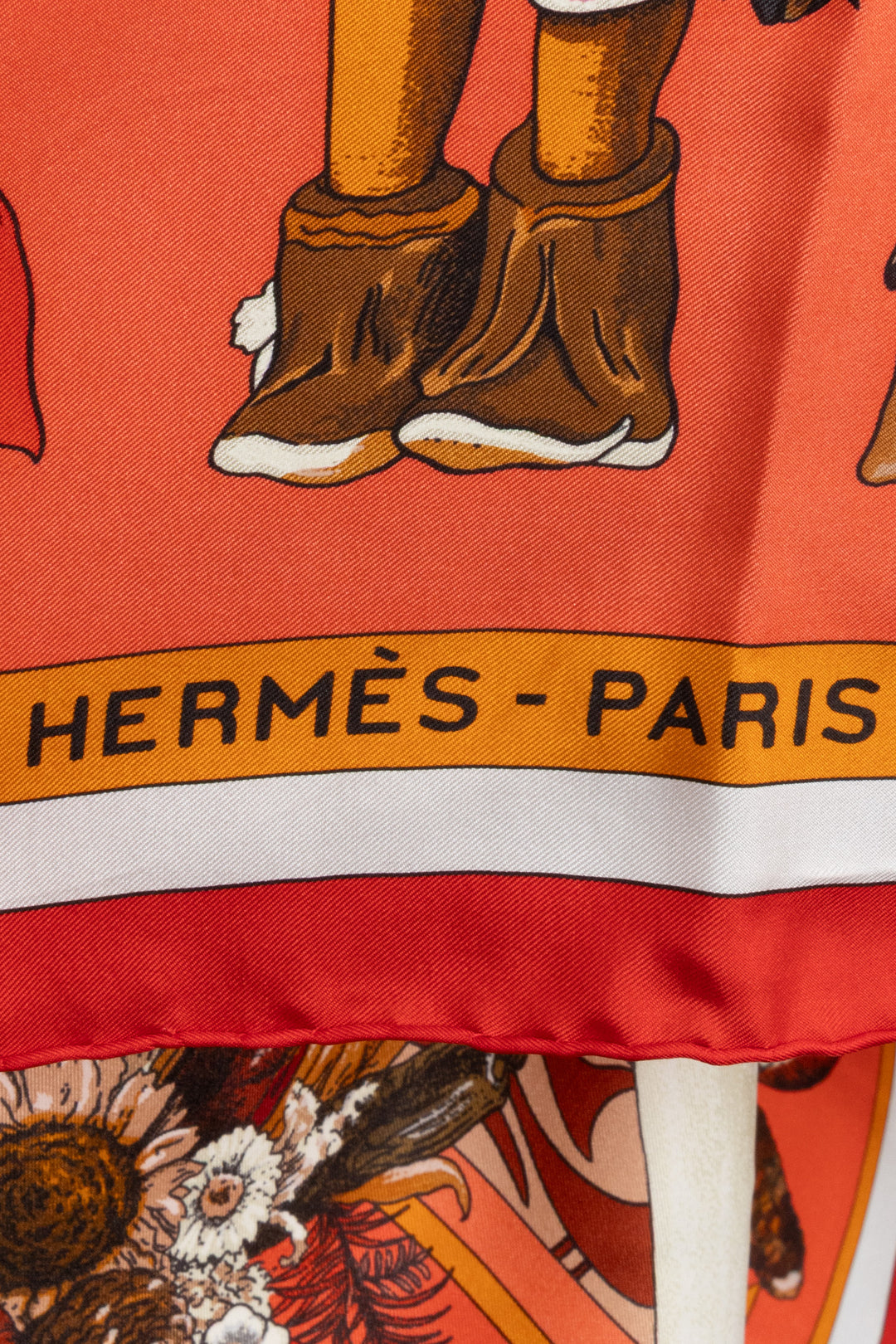 HERMÈS Kachinas Carré 140 Silk Red White