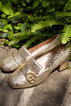 GUCCI Marmont Heels Gold