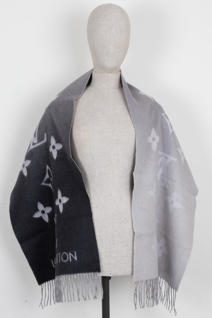 Écharpe Reykjavik Gradient en cachemire gris LOUIS VUITTON