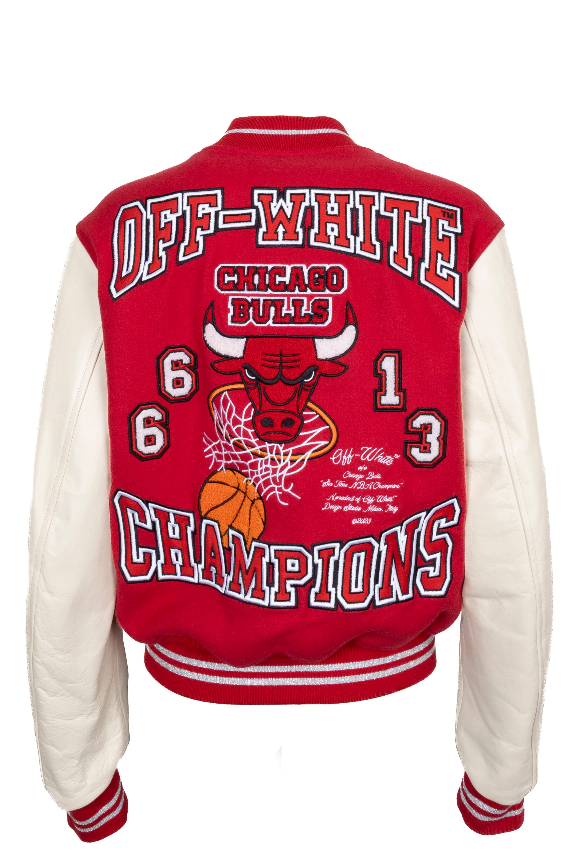 OFF-WHITE c/o Chicago Bulls Bomber Jacket Red – REAWAKE