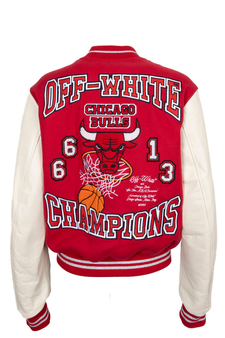 OFF-WHITE c/o Chicago Bulls Bomber Jacket Red