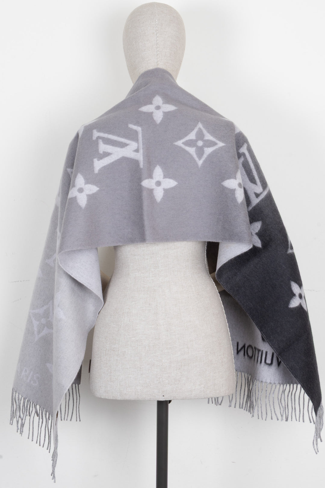 Écharpe Reykjavik Gradient en cachemire gris LOUIS VUITTON