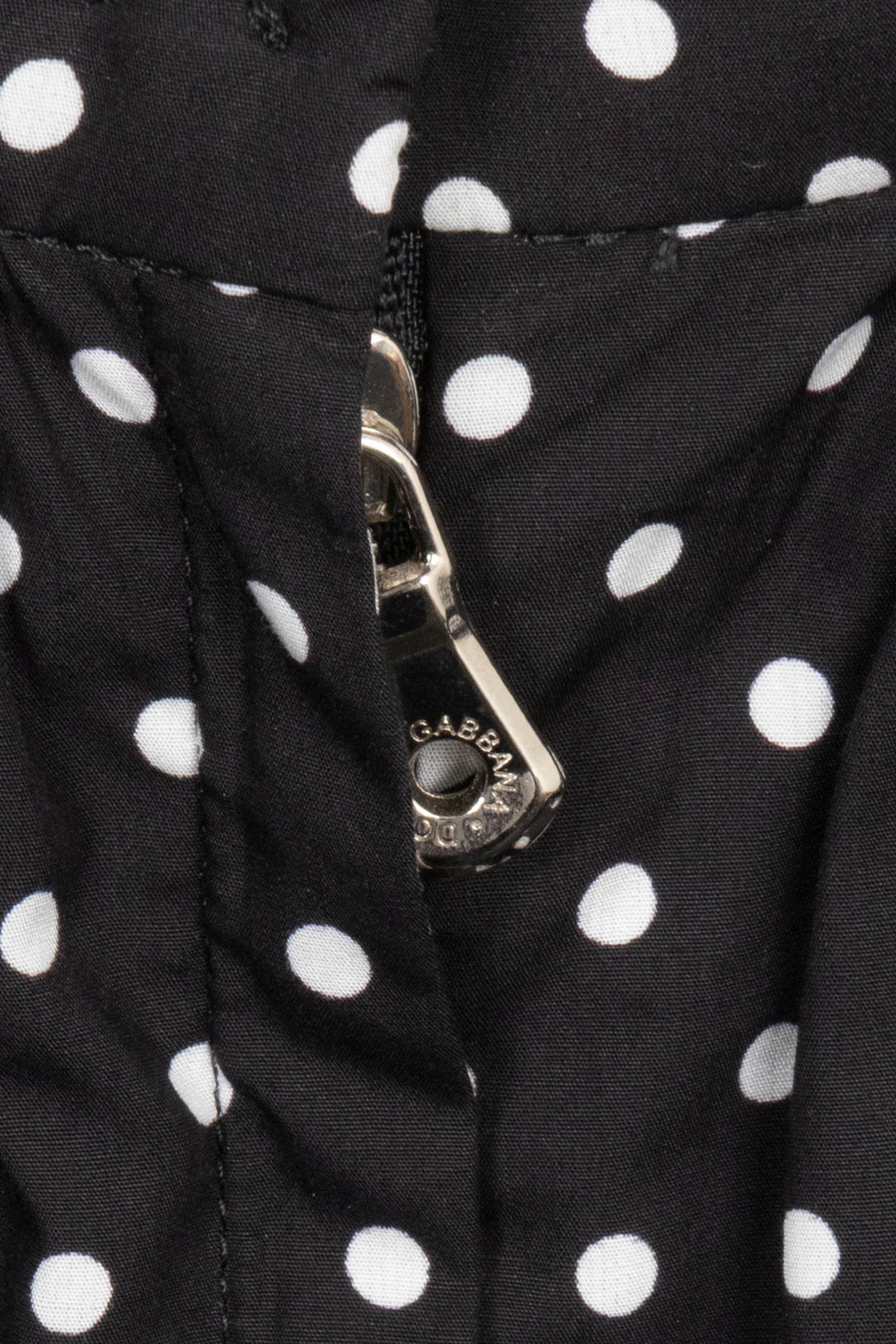 DOLCE & GABBANA Polka Dot Midi Skirt Black White