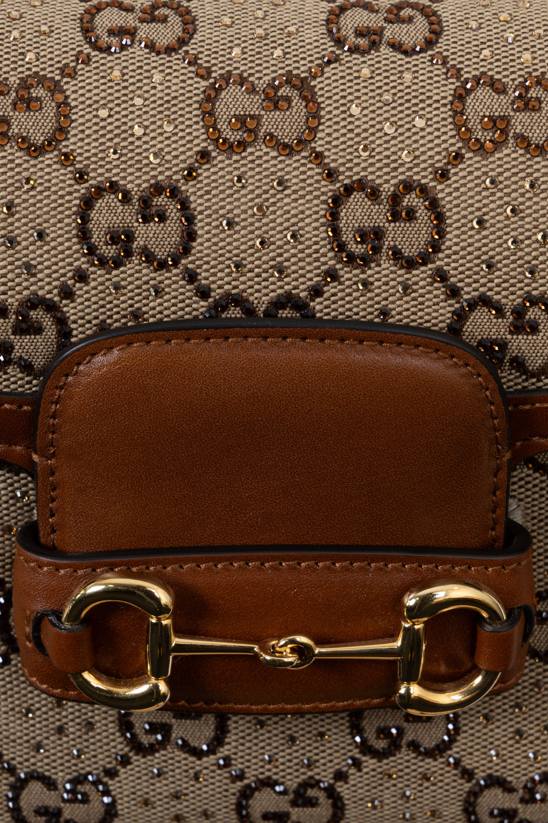 GUCCI Mini 1955 Horsebit Canvas Beige