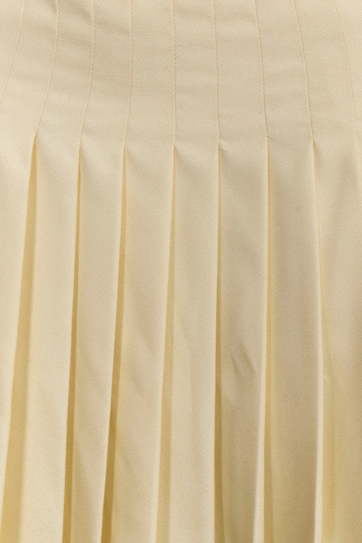 PRADA Pleated Midi Skirt Yellow