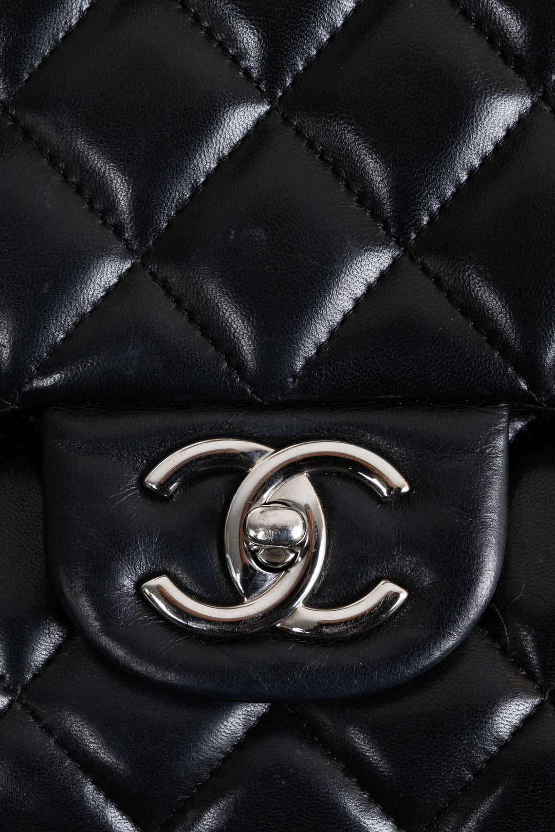 CHANEL Maxi Double Flap Bag Lambskin Black