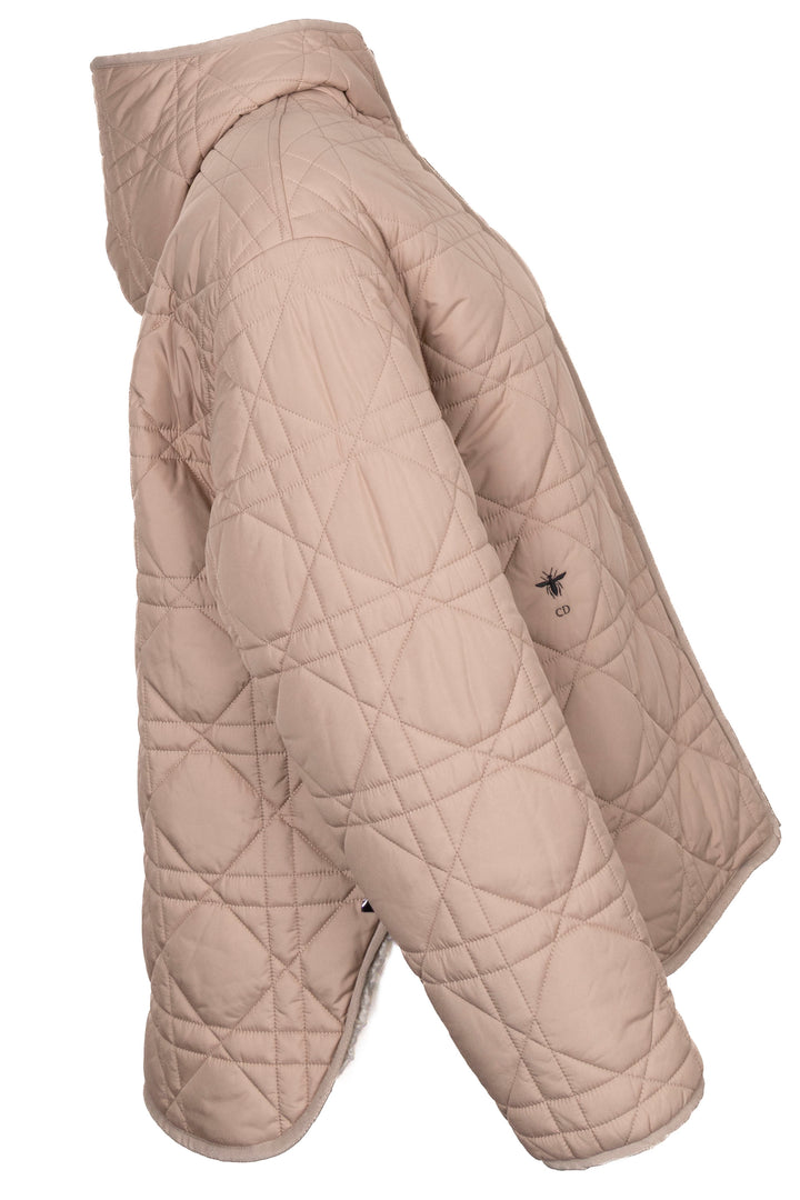 CHRISTIAN DIOR Cannage Shearling Reversible Jacket Beige