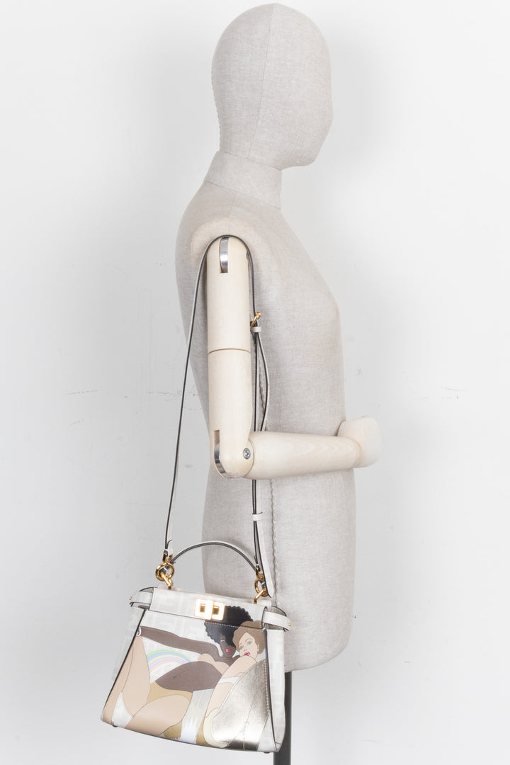 FENDI 2022 Peekaboo Bikini Girls Bag Mini White
