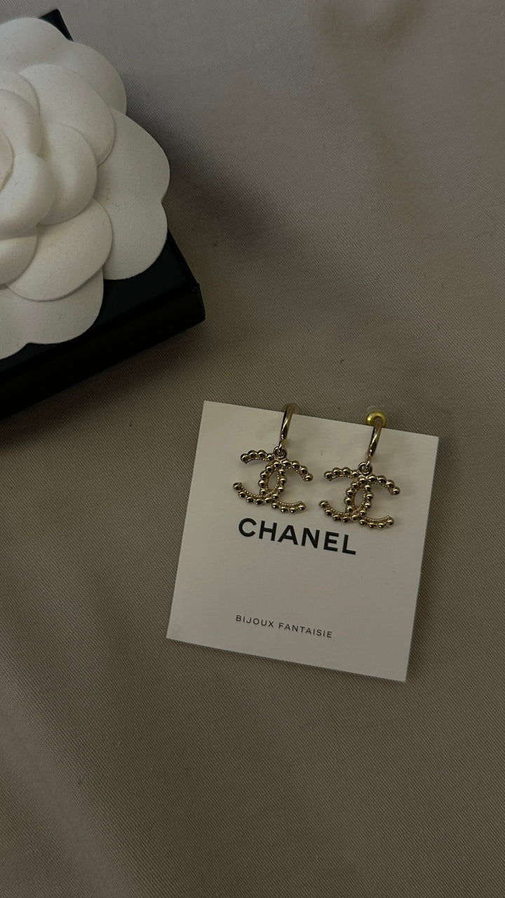 CHANEL 2022 CC Earrings Gold