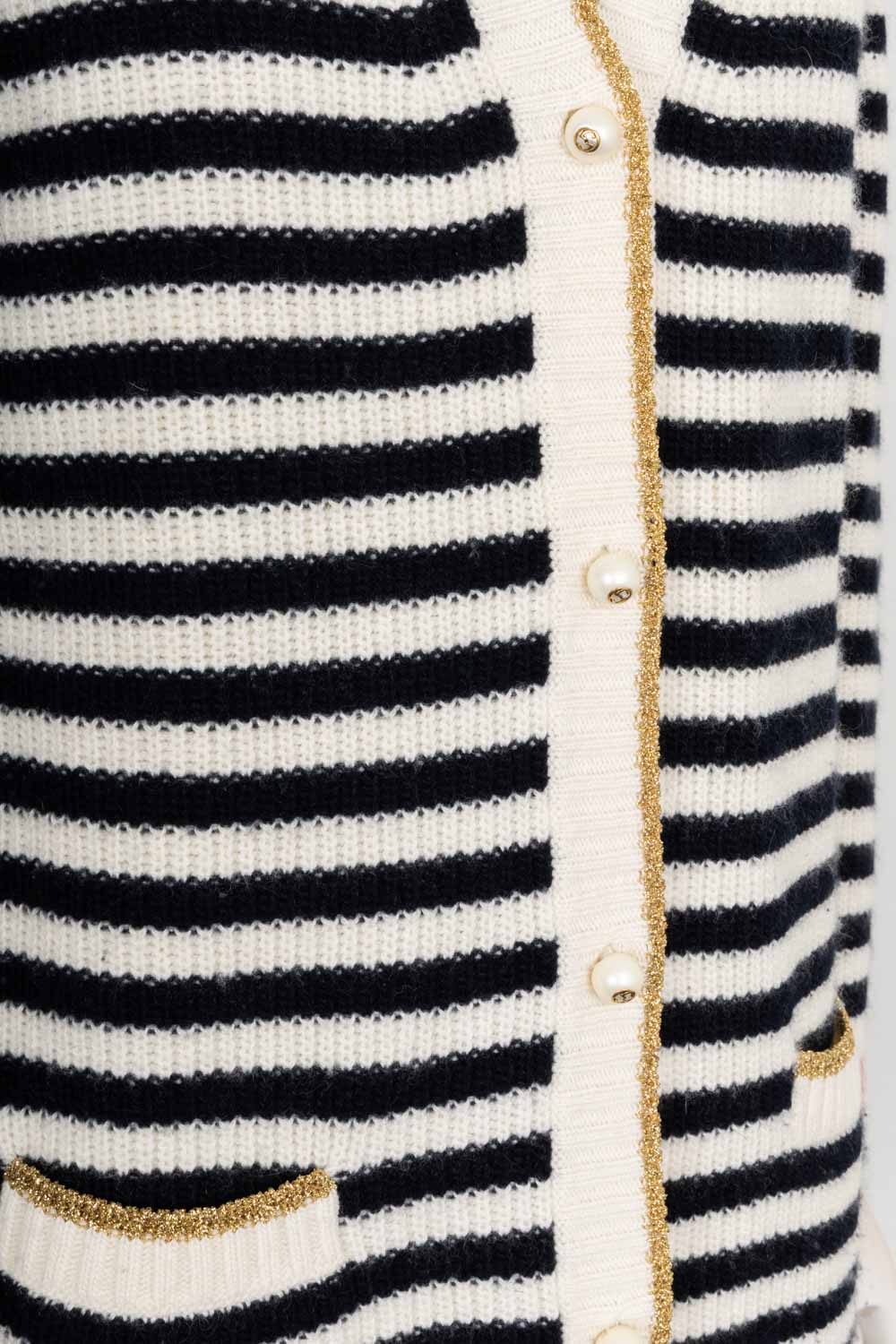 GUCCI Cardigan en tricot rayé