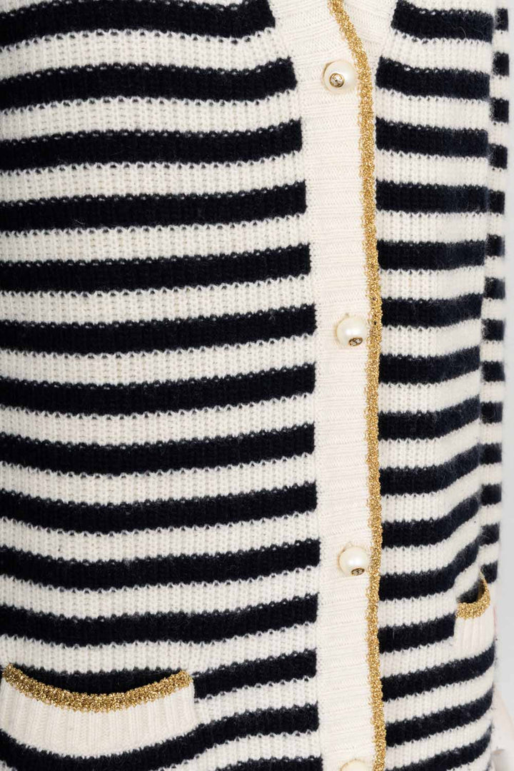 GUCCI Cardigan en tricot rayé