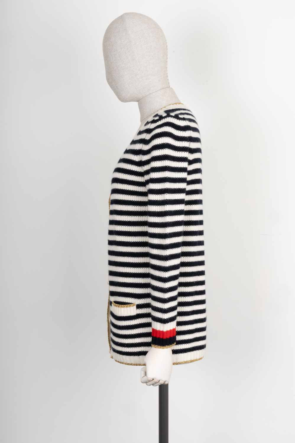 GUCCI Cardigan en tricot rayé