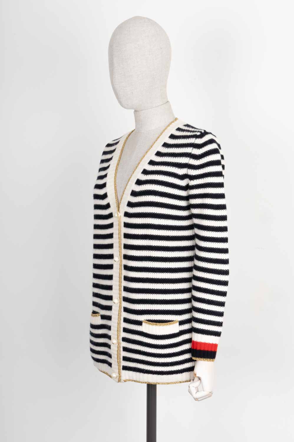 GUCCI Cardigan en tricot rayé