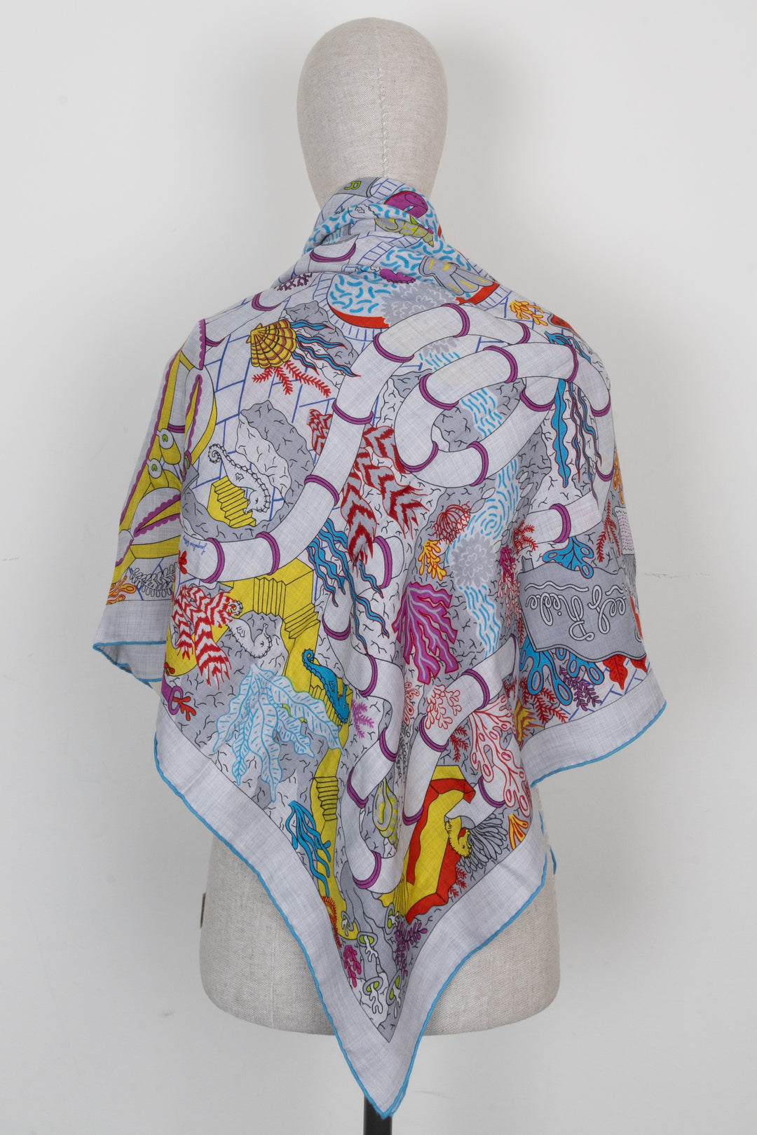 HERMÈS Splash Park 140 Scarf Cashmere Multicolor