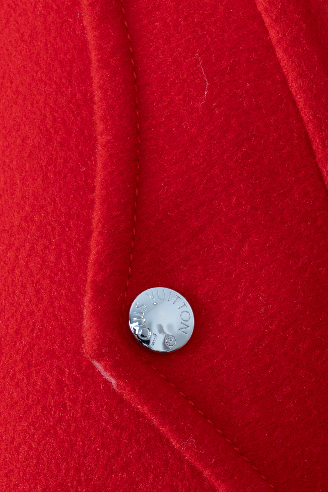 LOUIS VUITTON Reversible MNG Hooded Coat Wool Red