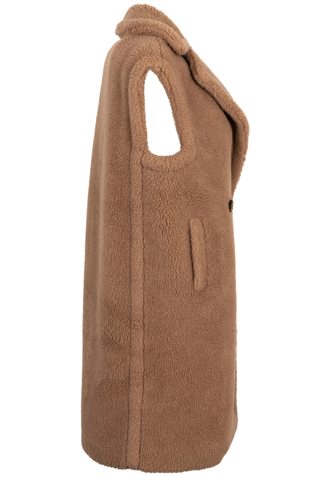 MAX MARA Sleeveless Teddy Coat Brown