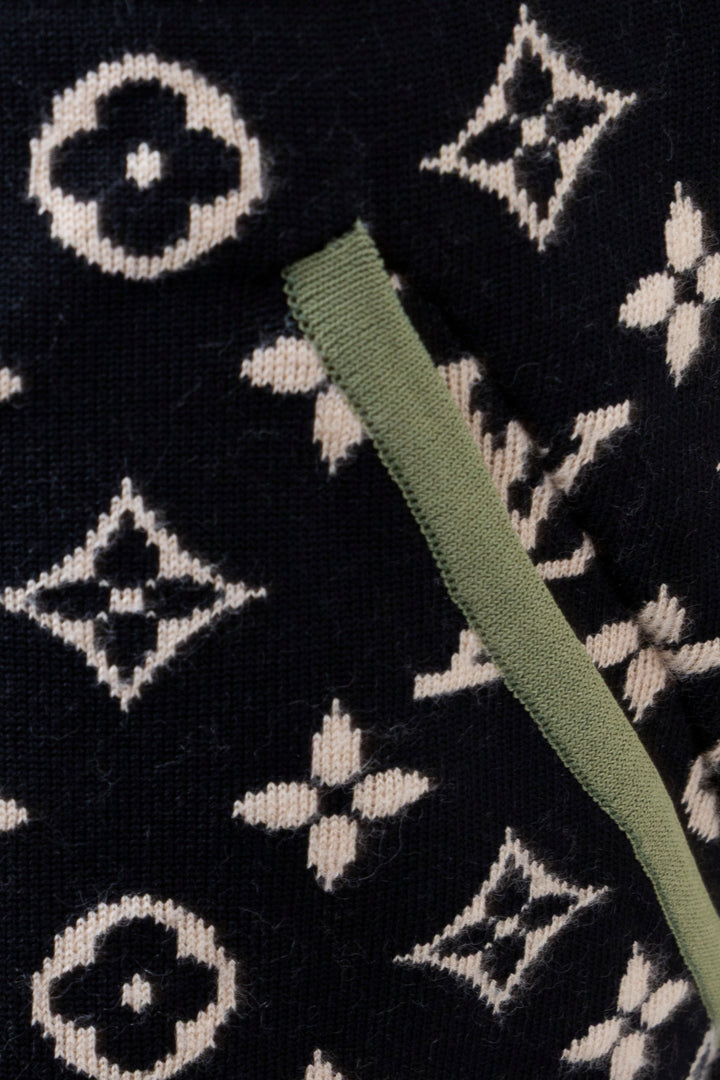 LOUIS VUITTON Contrast Trim MNG Track Pants Wool Black