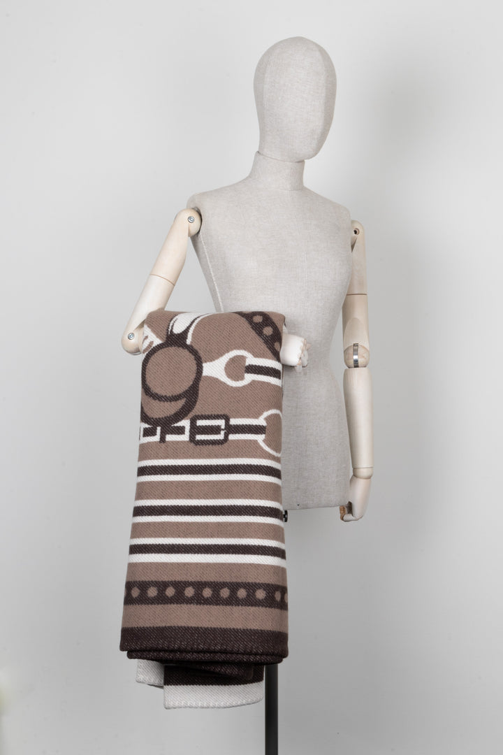 HERMÈS Blanket Grand Tralala Etoupe