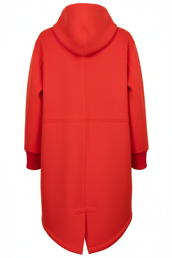 LOUIS VUITTON Reversible MNG Hooded Coat Wool Red