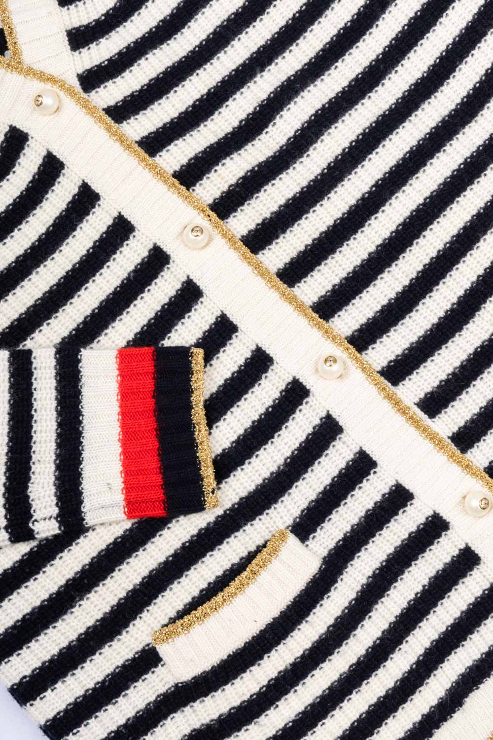 GUCCI Cardigan en tricot rayé