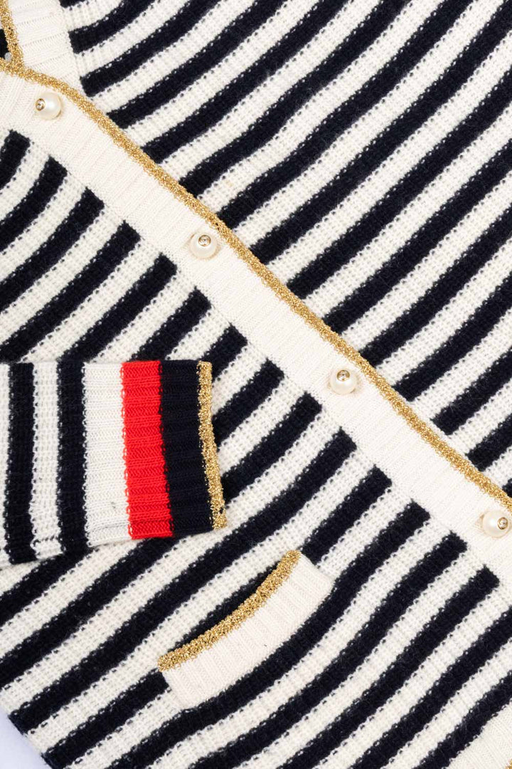 GUCCI Cardigan en tricot rayé