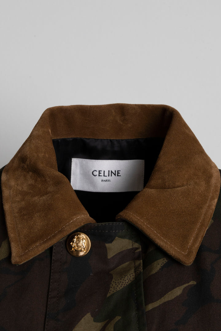 CELINE Camouflage Hunting Jacket Khaki