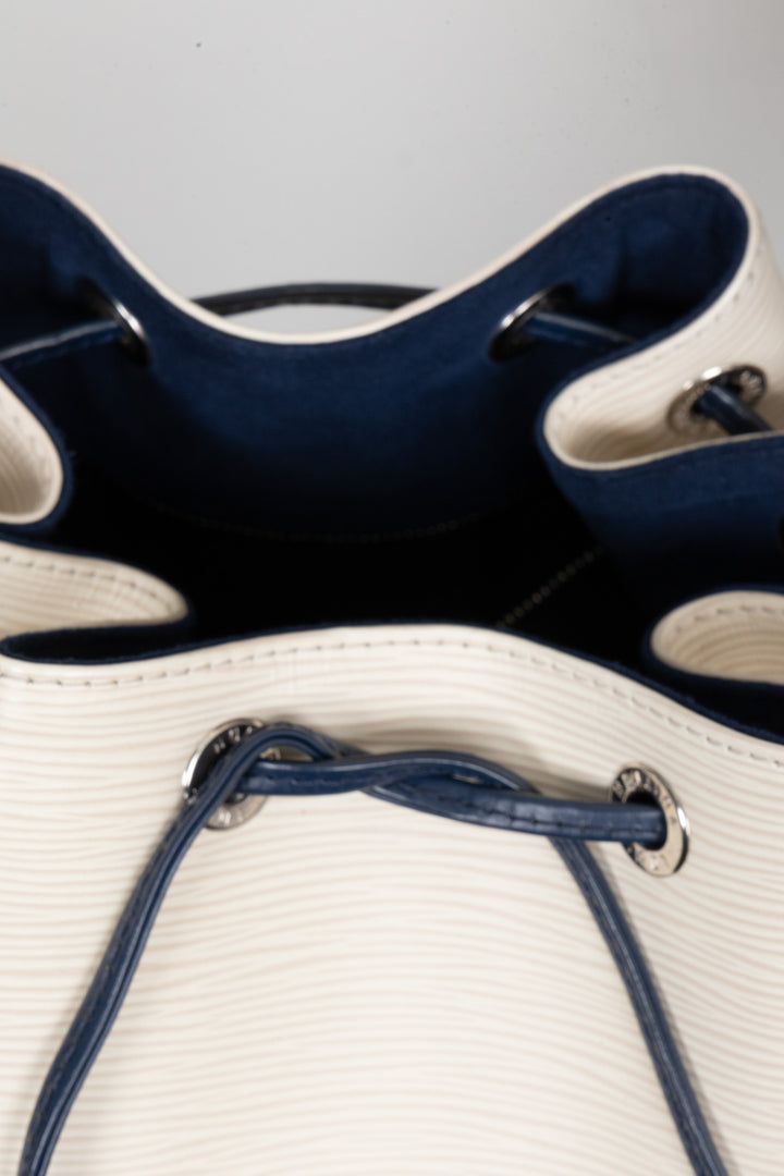 LOUIS VUITTON Petit Sac Noé Epi Cream Navy