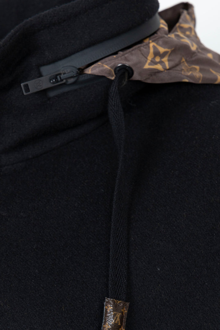 LOUIS VUITTON MNG Detail Zip Bomber Jacket Wool Black