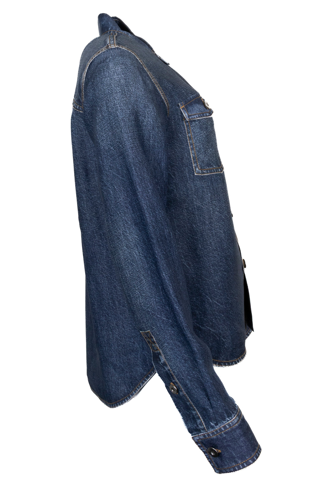 Chemise en denim optique BOTTEGA VENETA bleu foncé